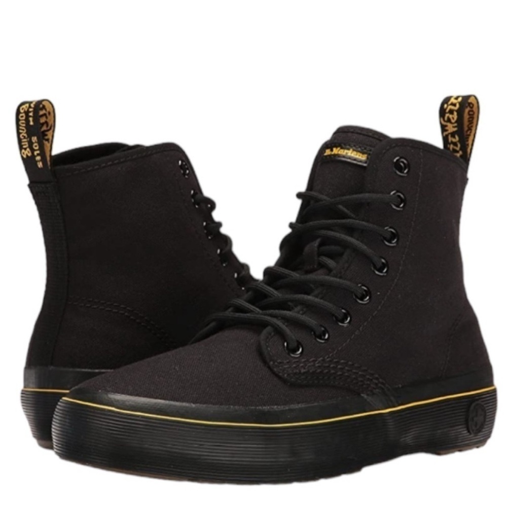 Dr. Martens Black Canvas High-Top Sneakers